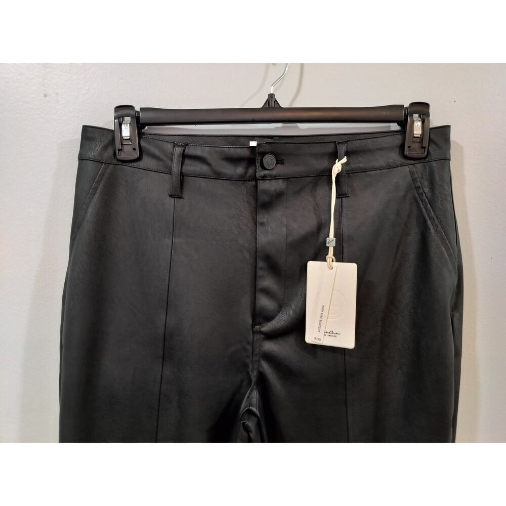 KanCan NWT High Rise Faux Leather Bootcut Pants Size 13/30 Black - Picture 2 of 9